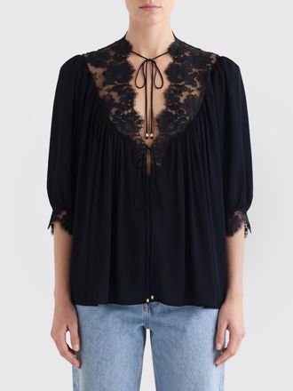 Chlo&eacute; Blusa Chlo&eacute; in seta con inserti in pizzo