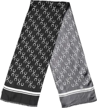Dolce & Gabbana Horseshoe-Patterned Silk Scarf - Black