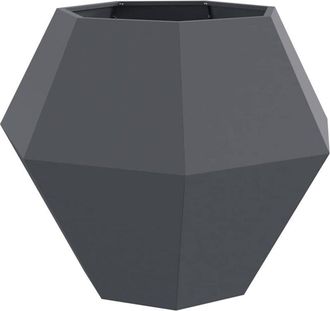 vidaXL Jardinera Antracita 100 X 100 X 80 Cm Acero Vidaxl