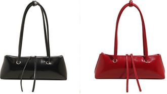 Generic Women Leather Shoulder Bag Solid Color Purses with Inner Pocket Elegant Top Handle for Daily Use