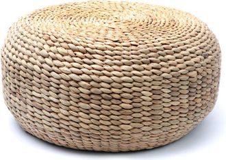 Bazar Bizar Puf de jacinto de agua en marr&oacute;n 60x60x30 cm