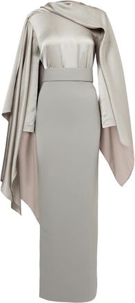 Solace London Abito lungo Rosalia in raso