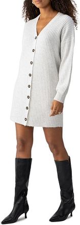 Sanctuary Button Front Sweater Dress Womens Dress Chalk Heather : LG (US 10-12), Acrylic/Polyester/Spandex