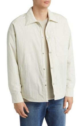 Frame Denim Padded Shirt Jacket in White Beige at Nordstrom Rack, Size Large