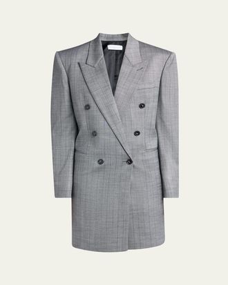 Stella McCartney Pinstripe Double-Breasted Blazer Dress