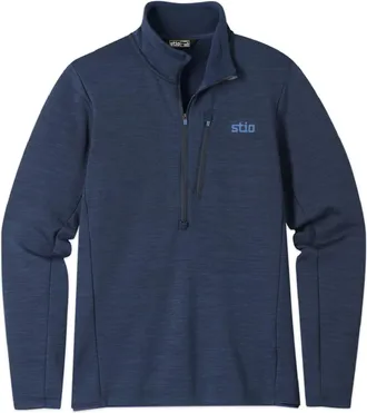 Stio Mens Glide Power Stretch Half-Zip Pullover Blue XXL