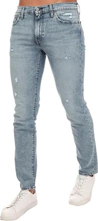 Levi's Heren 511 Thrifted Casual Slim Jeans (Blauw)