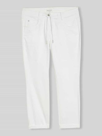 Tom Tailor Tapered Hose aus Baumwoll-Mix mit Tunnelzug in Offwhite, Gr&ouml;&szlig;e 34/28