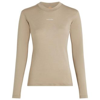 Icebreaker 200 Merinofine Ace L/S Mock Neck Merinounterw&auml;sche f&uuml;r Damen | beige
