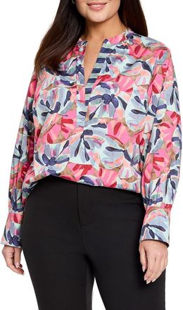 Nic+Zoe Firework Foliage Top in Blue Multi at Nordstrom Rack, Size 3X
