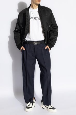 Off-white T-shirt With Logo, Mens, White