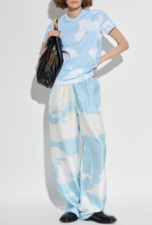 Moschino T-shirt With Logo, Womens, Blue