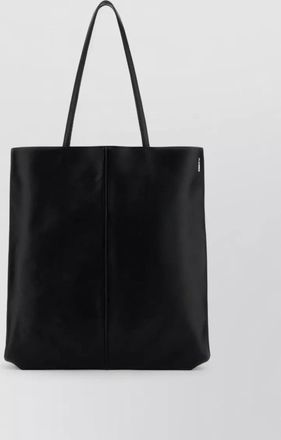 Jil Sander linea leather shopping bag dual handles