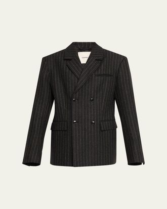 Nanushka Osono Pinstripe Wool Blazer