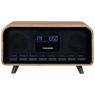 Thomson Radio sveglia THOMSON Vintage Cosy Bluetooth 5.3 DAB+ FM legno marrone 30W