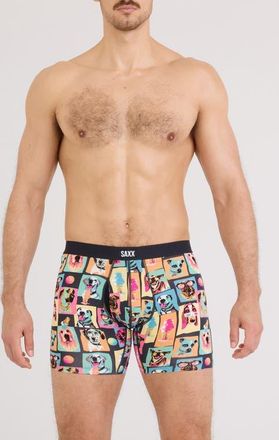Saxx Vibe Xtra Soft Comfort Boxer Briefs in Summer Dog Saxx-Mlti at Nordstrom, Size Xx-Large
