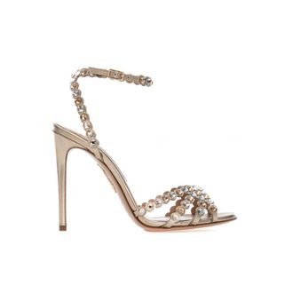 Aquazzura High Heel Sandals, female, Gray, Size: 7 1/2 US Tequila 105 Sandals