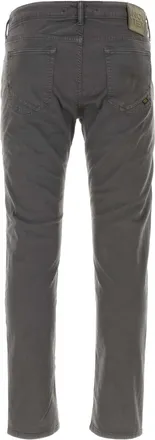 Incotex Mens Dark Grey Stretch Cotton Pant Antracite Exterior: Elastan Pantaloni Trousers