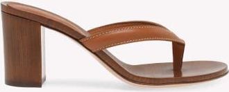 Gianvito Rossi Newport Thong in Brown Leather at Nordstrom, Size 35.5