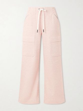 Moncler Pantaloni Sportivi A Gamba Dritta In Jersey Di Cotone - Rosa
