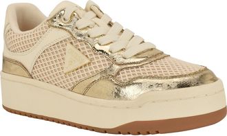 Guess Miram Platform Sneaker in Gold at Nordstrom, Size 6.5