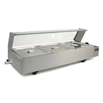 MonsterShop KuKoo 3 Pan Wet Well Bain Marie in Silver
