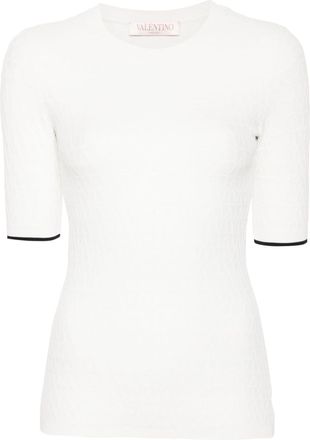 Valentino Garavani Toile Iconographe top - women - Polyester/Viscose/Polyamide/Elastane - M - White