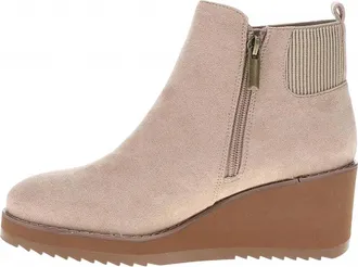 Corkys Footwear Womens Apple Sauced Faux Suede Boot In Beige