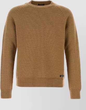 Prada textured wool sweater crew neck design