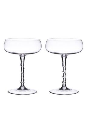 Juliska Amalia Set of 2 Coupe Glasses in Clear at Nordstrom