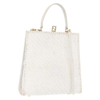 Fendi Pre-owned Handbags, female, White, Size: ONE SIZE Pre-owned Leather Handbag