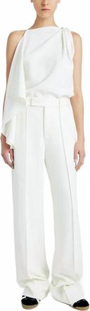 Proenza Schouler Weyes Straight Leg Pant In Ivory
