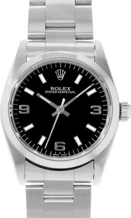 Rolex Pre-owned Rolex Oyster Perpetual 31 Automatic Chronometer Black Dial Ladies Watch 67480 BKSO