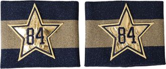 Dolce & Gabbana Zwart Goud Logo Ster 84 Viscose Polsband