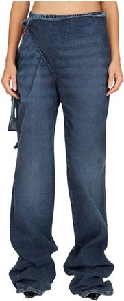 Ottolinger Wraparound Denim Pants - Dames - Loose Fit Jeans - Blauw - M - Denim - Jeans