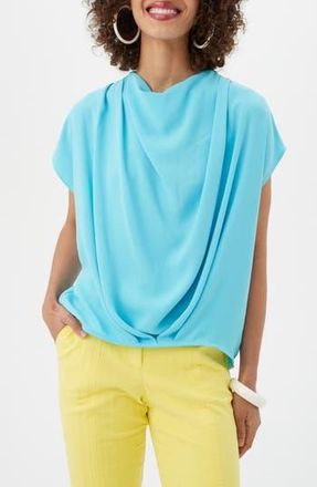 Trina Turk Odilia Drape Top in Clearwater at Nordstrom Rack, Size Medium