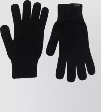 Paul Smith luxurious cashmere gloves featuring ribbed cuffs