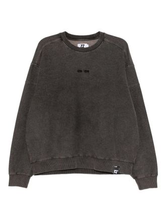 Izzue logo-embroidered sweatshirt - men - Cotton/Spandex/Elastane - L - Grey