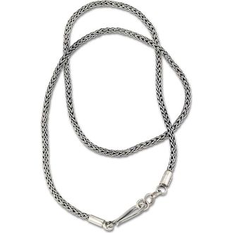 Samuel B. 18 Sterling Silver S Hook Clasp 2.5mm Wheat Chain at Nordstrom Rack