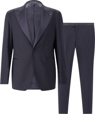 Tagliatore Single Breasted Suits - Heren - Business pakken - Blauw - XL - Wol - Kostuums