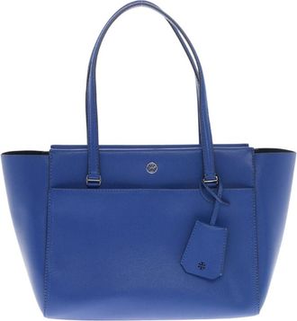Tory Burch Blue Logo Large Tote