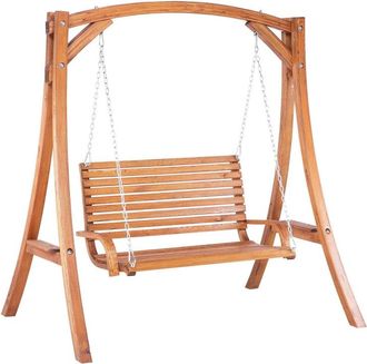 Beliani Columpio madera marrón