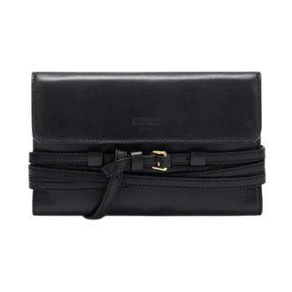 Moschino Tassen, Dames, Zwart, ONE Size, Polyester, Tie Me Wallet On Chain