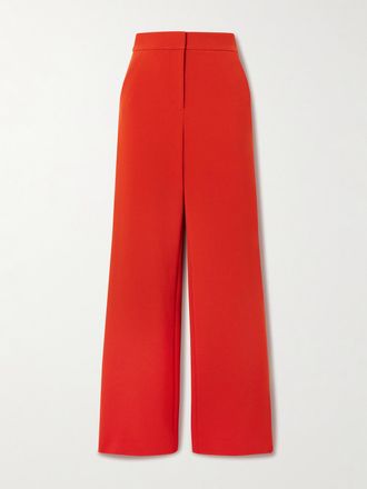 Veronica Beard Pantaloni A Gamba Larga In Cr&ecirc;pe Tonelli - Rosso