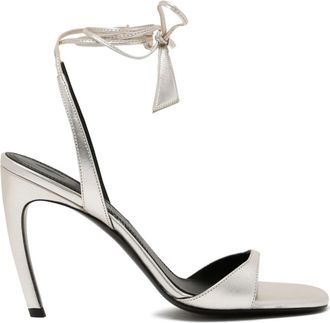 The Attico Ora Sandal - Dames - Sandalen met hakken - Grijs - 36 EU - Leer - Schoenen