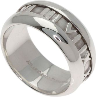 Tiffany & Co. Silver Pink Gold Silver 925 Band Ring (Pre-Owned)