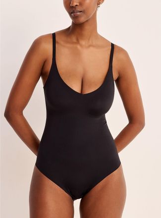 Miiyu Womens Stretch smoothing V-neck bodysuit