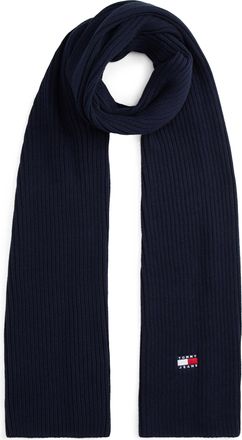Tommy Jeans Schal TOMMY JEANS TJW HERITAGE CORE SCARF, Damen, schwarz night navy, Strick, Baumwolle, Modet&uuml;cher Schal, Rippstrick, 190 x 28 cm