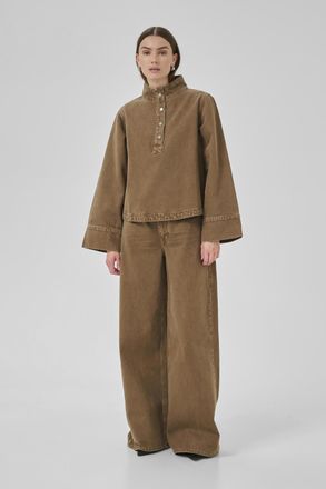 MY ESSENTIAL WARDROBE Denim blouse MWAbby Baggy fit brown