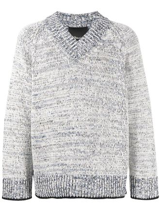 3.1 Phillip Lim marl-knit jumper - men - Cotton/Polyester - L - White